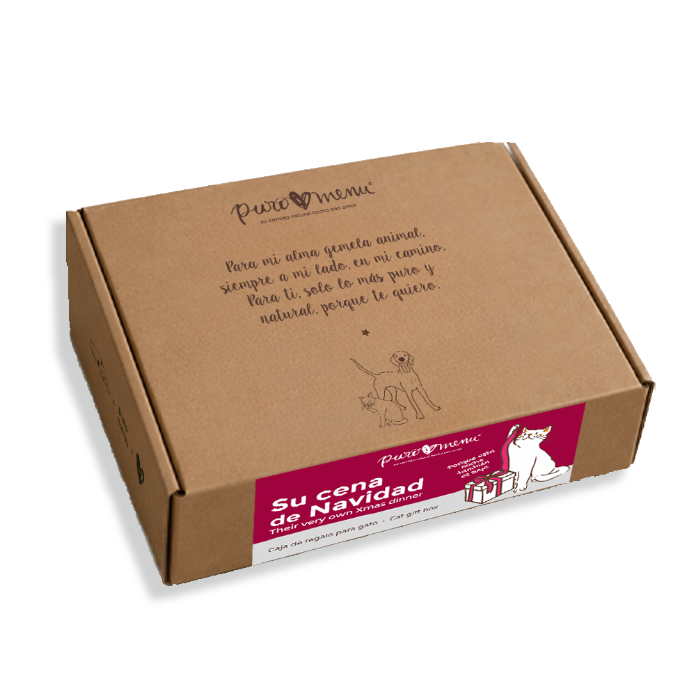 Caja Regalo Completa Gato Navidad Puromenu