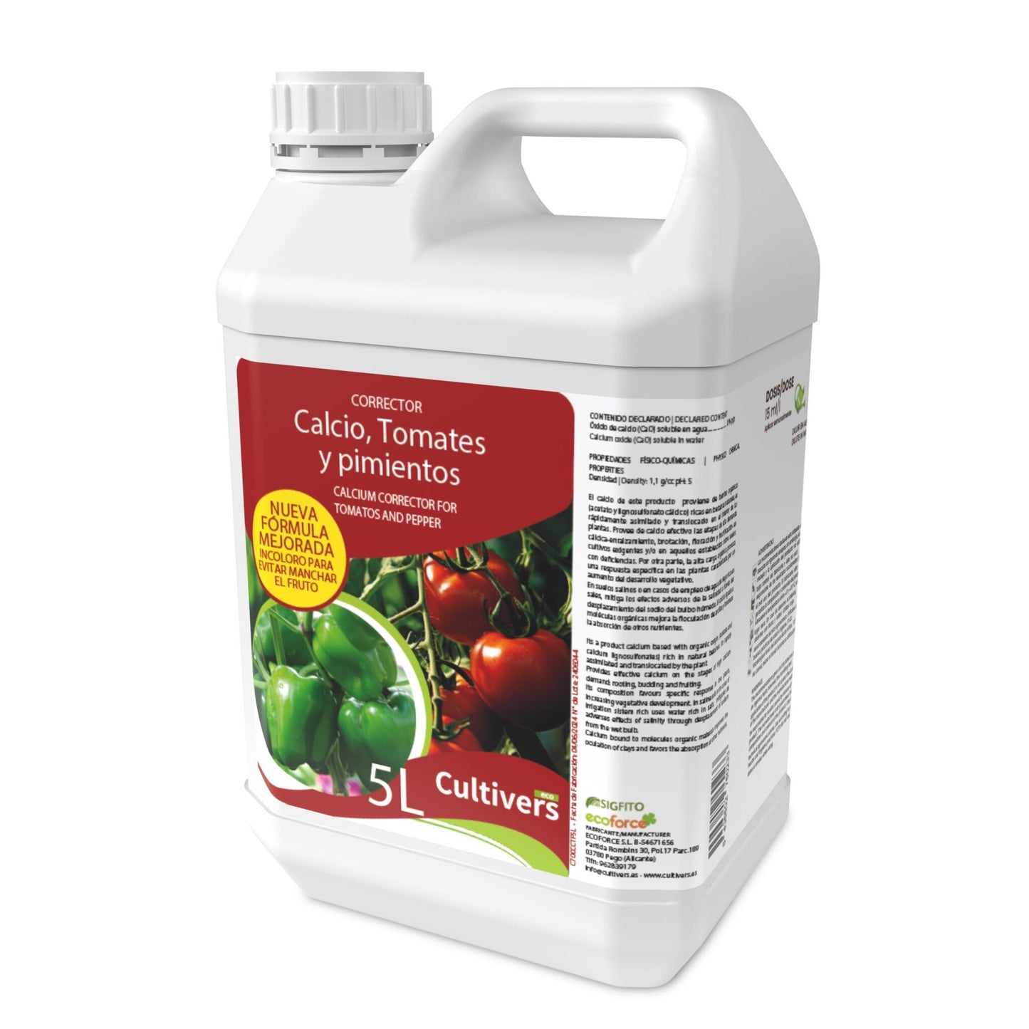 Calcio Tomates, Pimientos Y Hortaliza Líquido Cultivers 2x1l_2