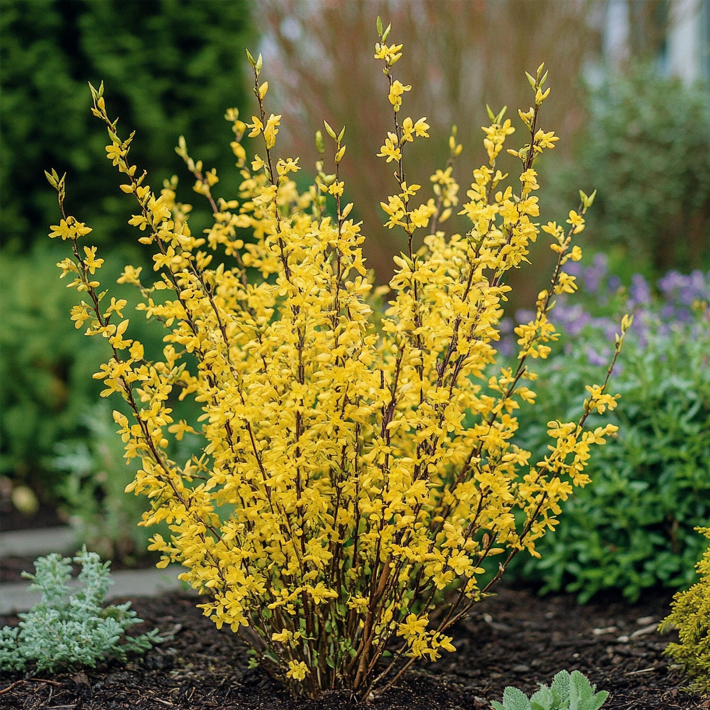 Campanita China - 4 Pzs - Forsythia Intermedia 'minigold' - A25-40cm - ⌀17cm_4