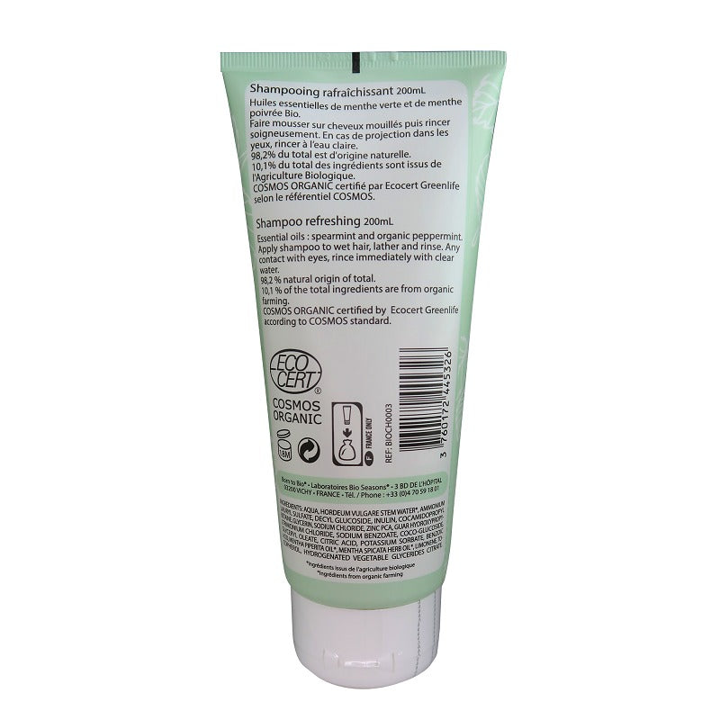 Champú Refrescante para Cabello Graso Cosmos Organic Born to Bio 200 ml