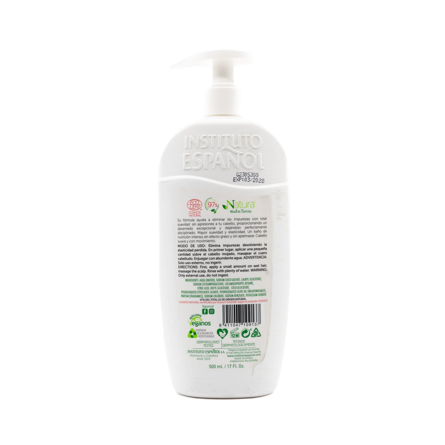 Champú Suave Natura Madre Tierra Instituto Español 500ml_1