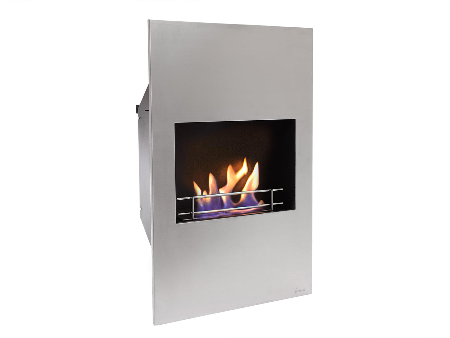 Chimenea De Etanol Mural En Acero Inoxidable Persefone Purline_0