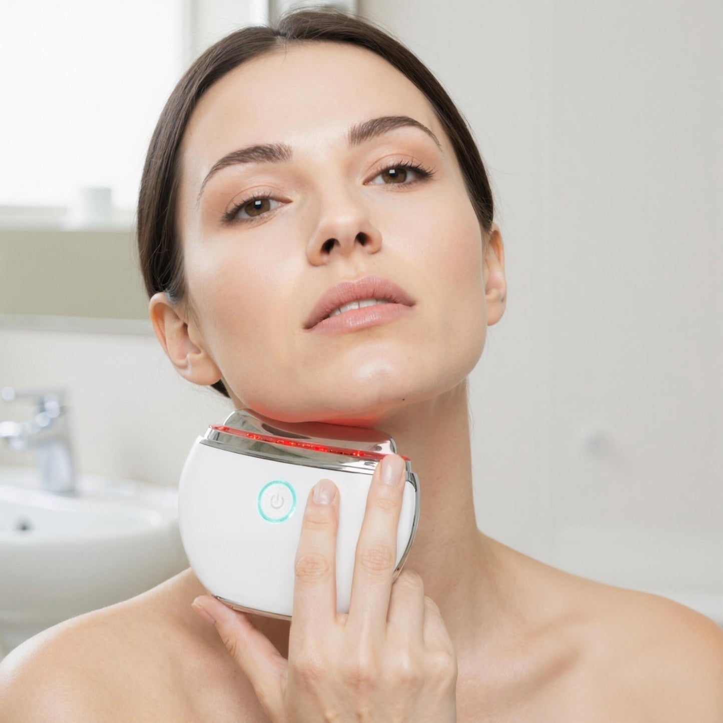 Cofre Luminosidad Y Mirada Lifting – Mascarilla Led Facial, Máscara Ocular Antifatiga Y Masajeador Reafirmante_5