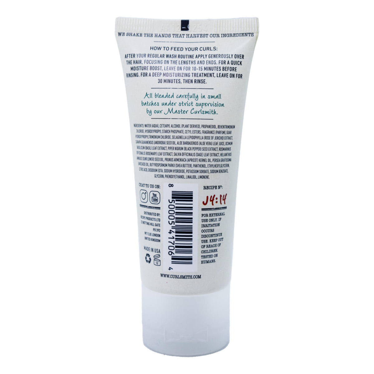 Crema Hidratante Intensiva Recetas De Hidratación Curlsmith 64g Mini_1
