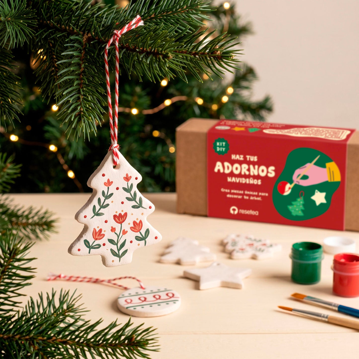 Kit Diy Adornos Navideños De Arcilla – Haz Tus Propios Adornos Para El Árbol - Resetea_3