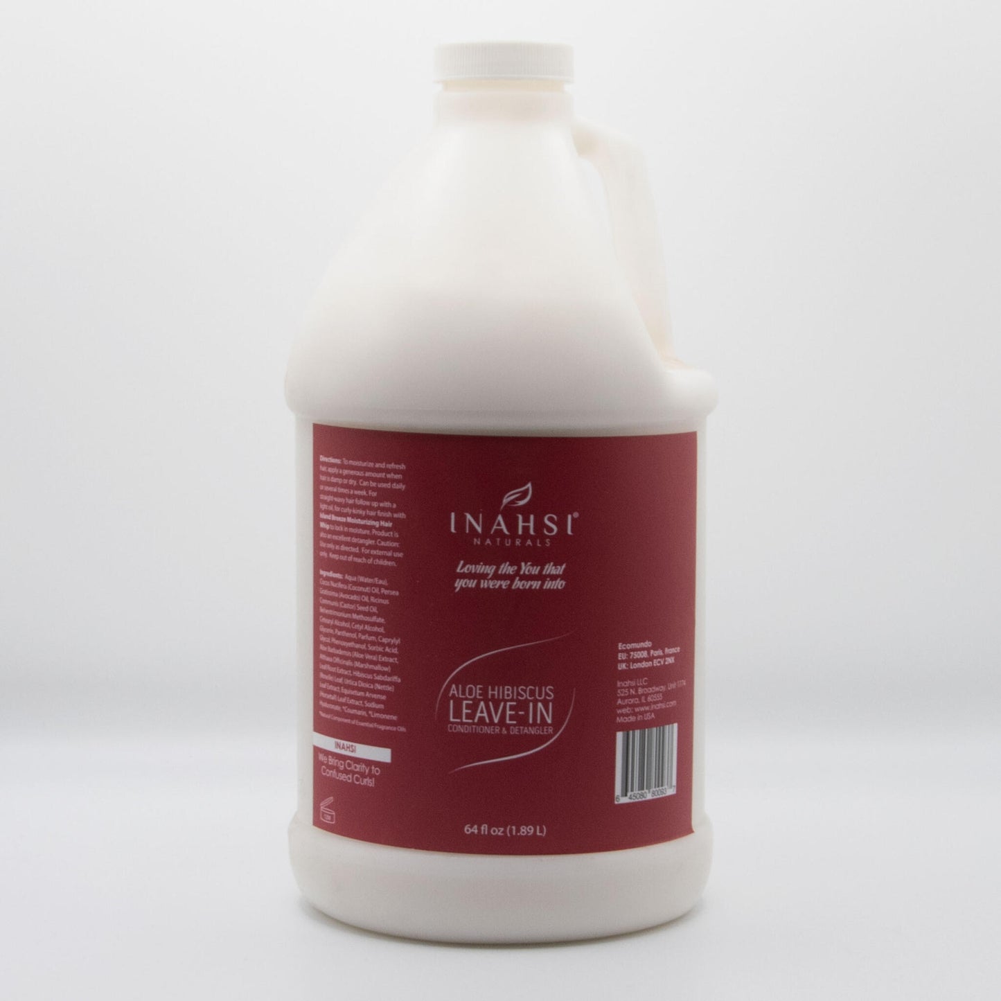 Leave-in Aloe Hibiscus Leave-in Conditioner & Detangler Inahsi Naturals 1.892l_1