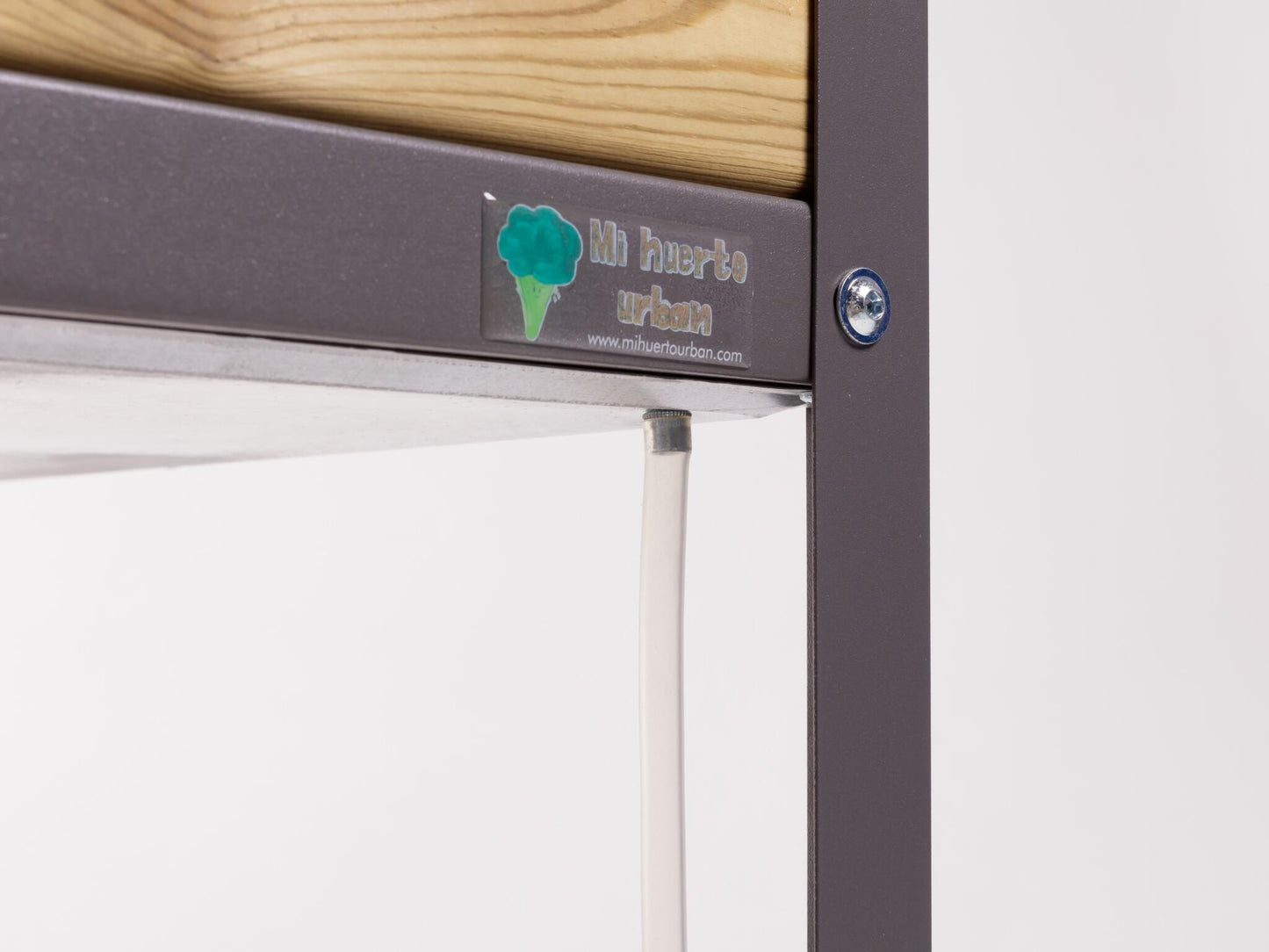 MI HUERTO URBAN Jardinera Elevada Madera con Bandeja Recoge Aguas | Estructura Metálica | Marrón | 90x60x90cm_5