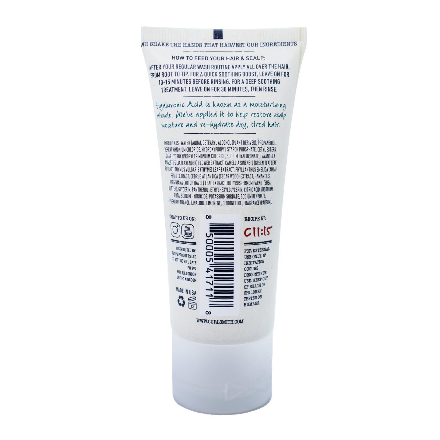 Mascarilla Hidratante Recetas Para El Cuero Cabelludo Curlsmith 64g Mini_1