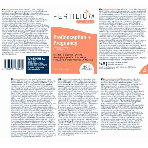 Preconcepción y Embarazo Fertilium 60 cápsulas