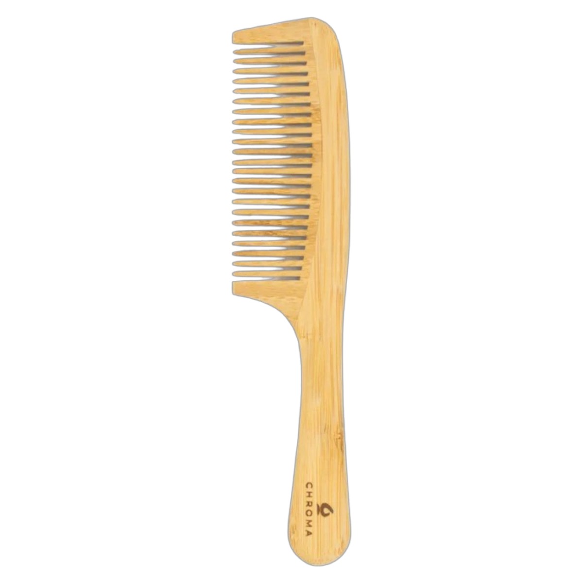 Peine de bambú ideal para desenredar con mango Chroma