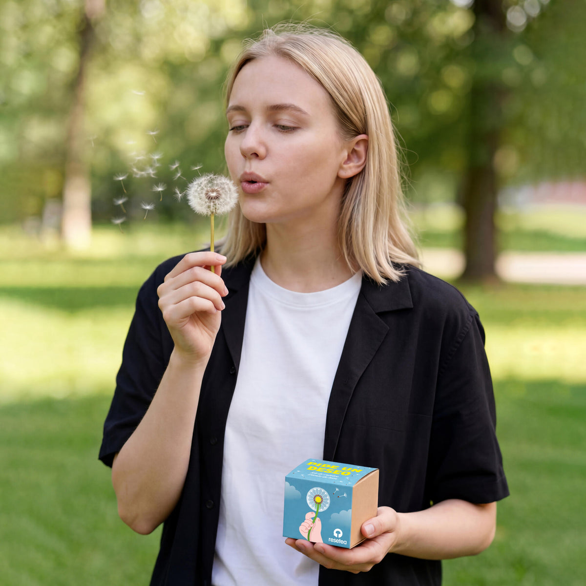 Pide un Deseo - Kit de Cultivo Diente de León con Semillas, Maceta y Sustrato, Regalo - Resetea_4