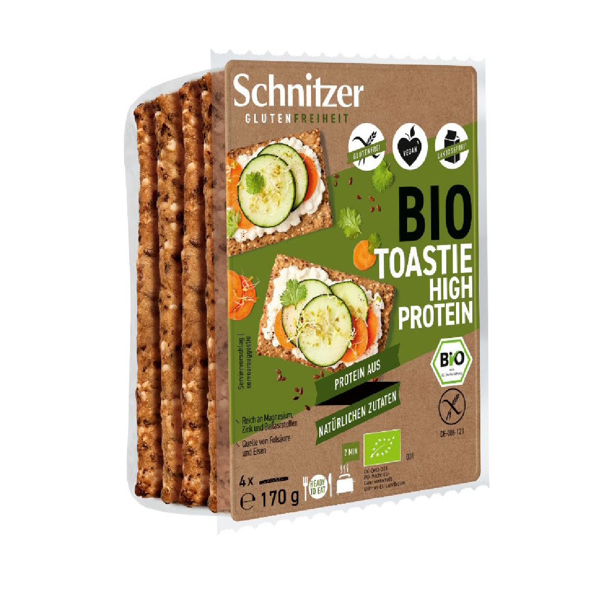 Tostadas Altas en Proteínas Sin Gluten Schnitzer 140 gr