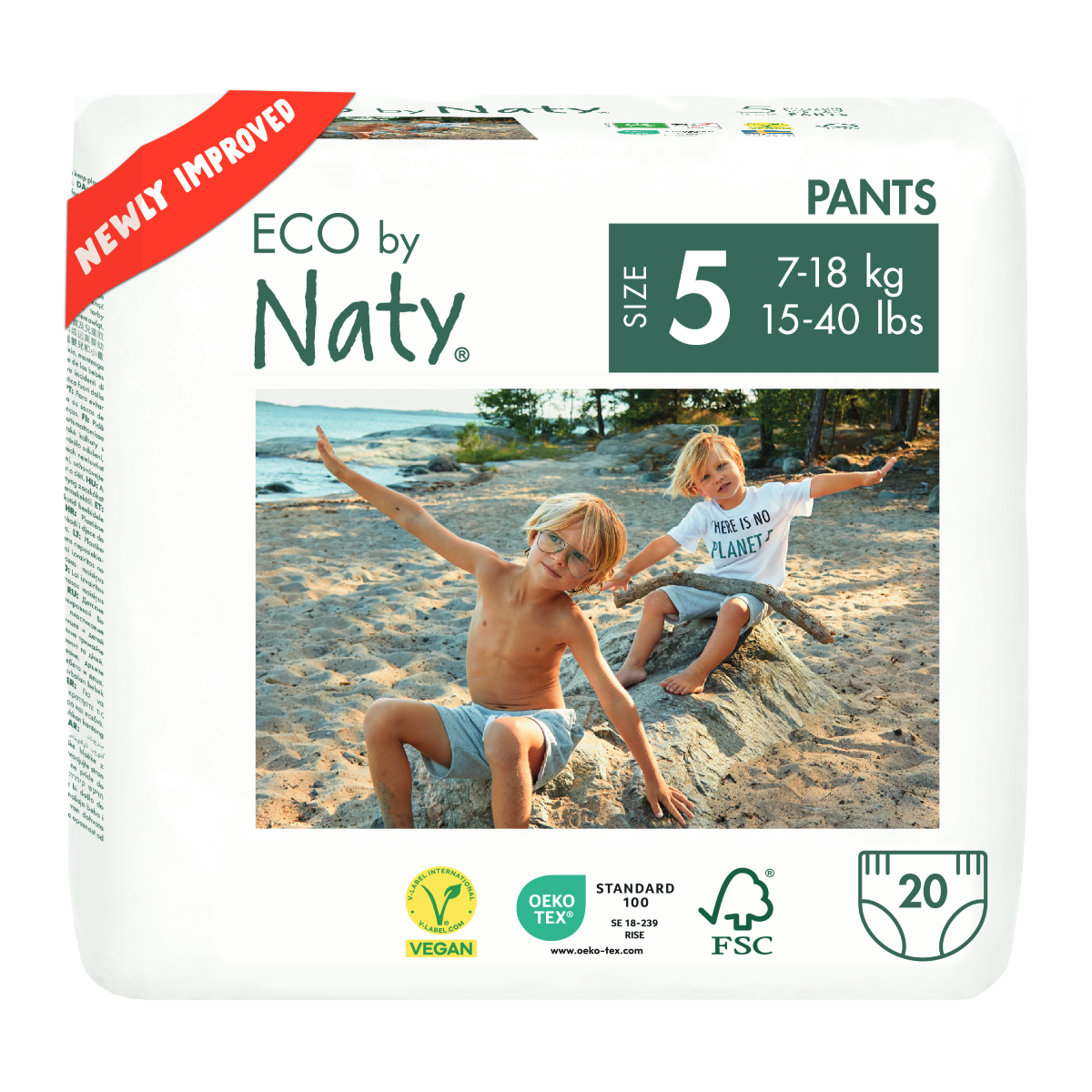Cueca Fralda Nº 5 Naty 12-18 kg Eco by Naty 20 unidades