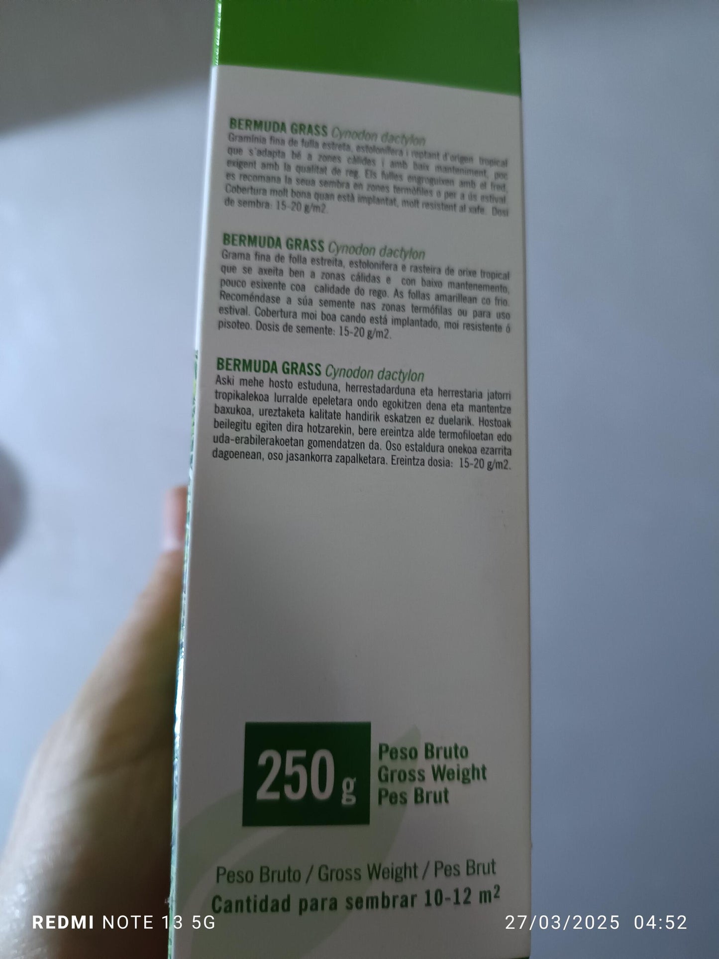 Semillas De Cesped Bermuda Grass Caja 250g_1