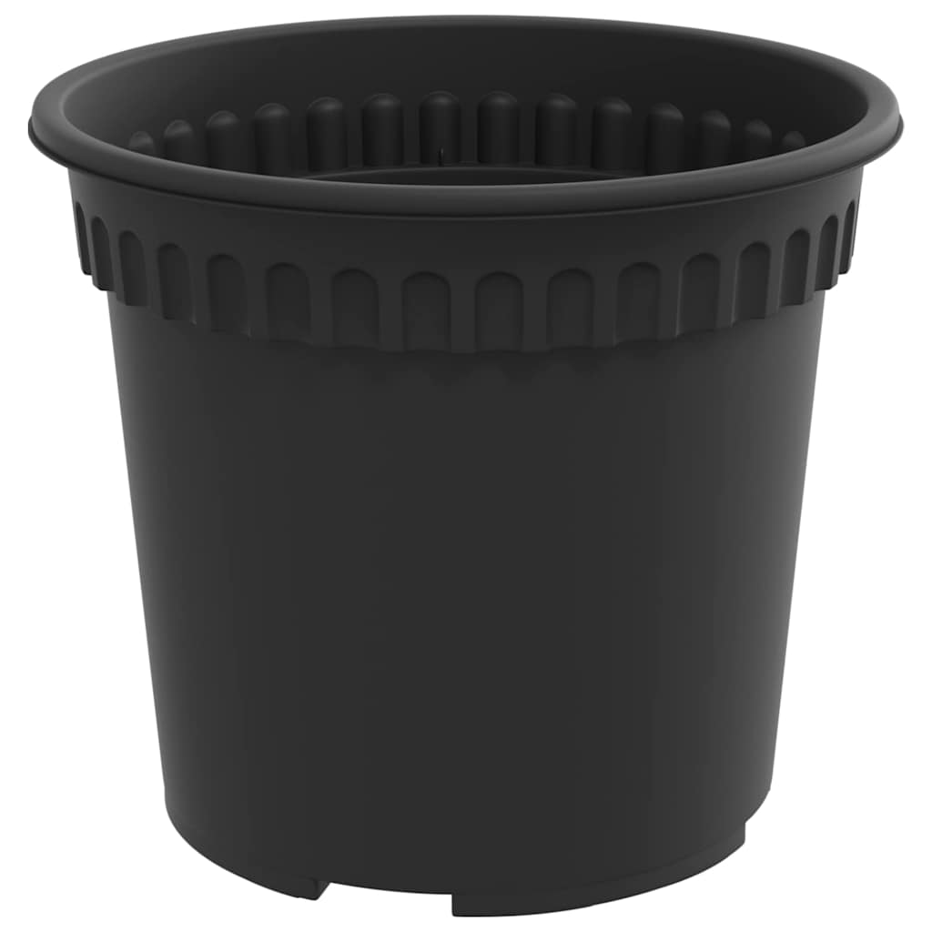 Macetas 6 Uds. Negro Plástico_5