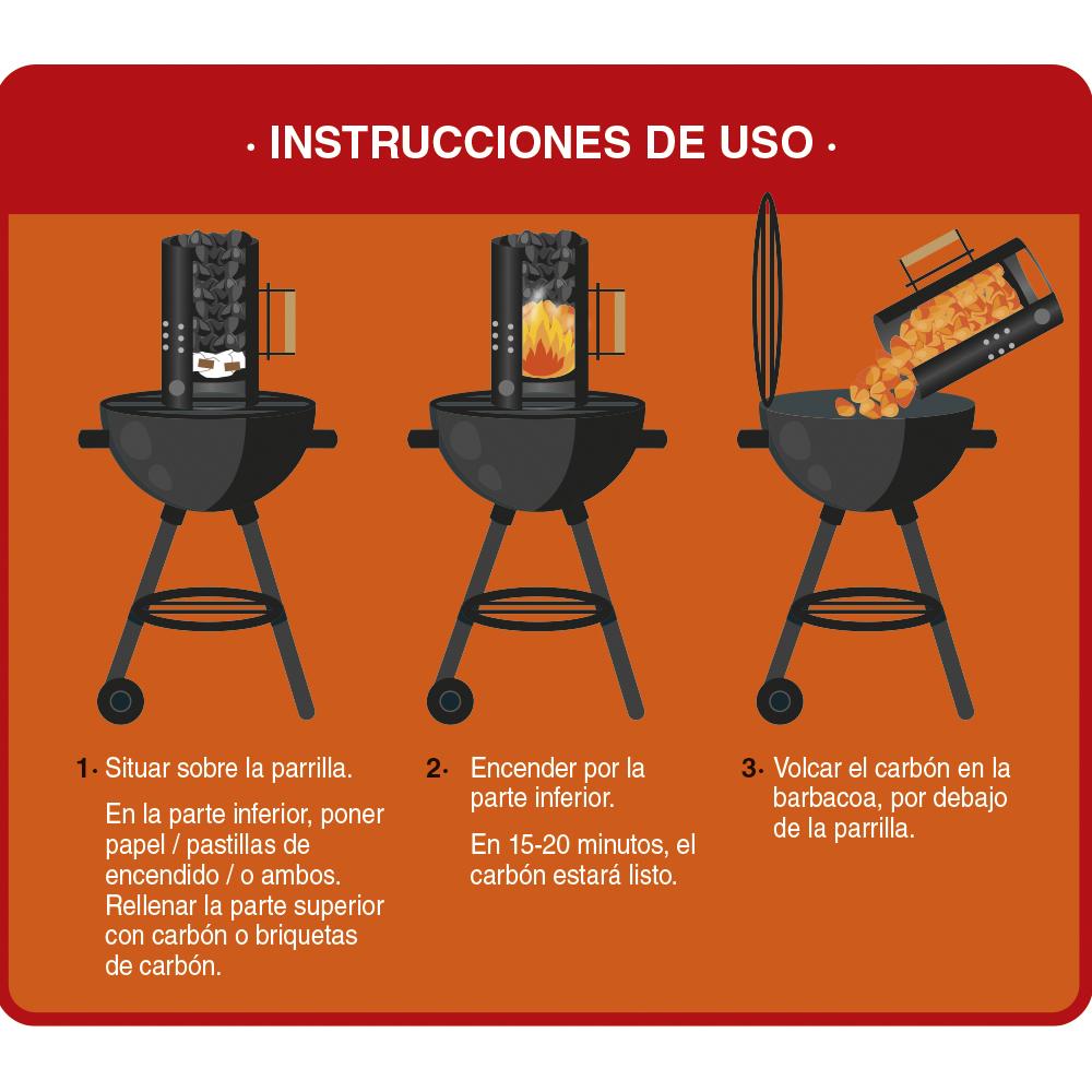 Isqueiro de carvão Okfuego para churrascos