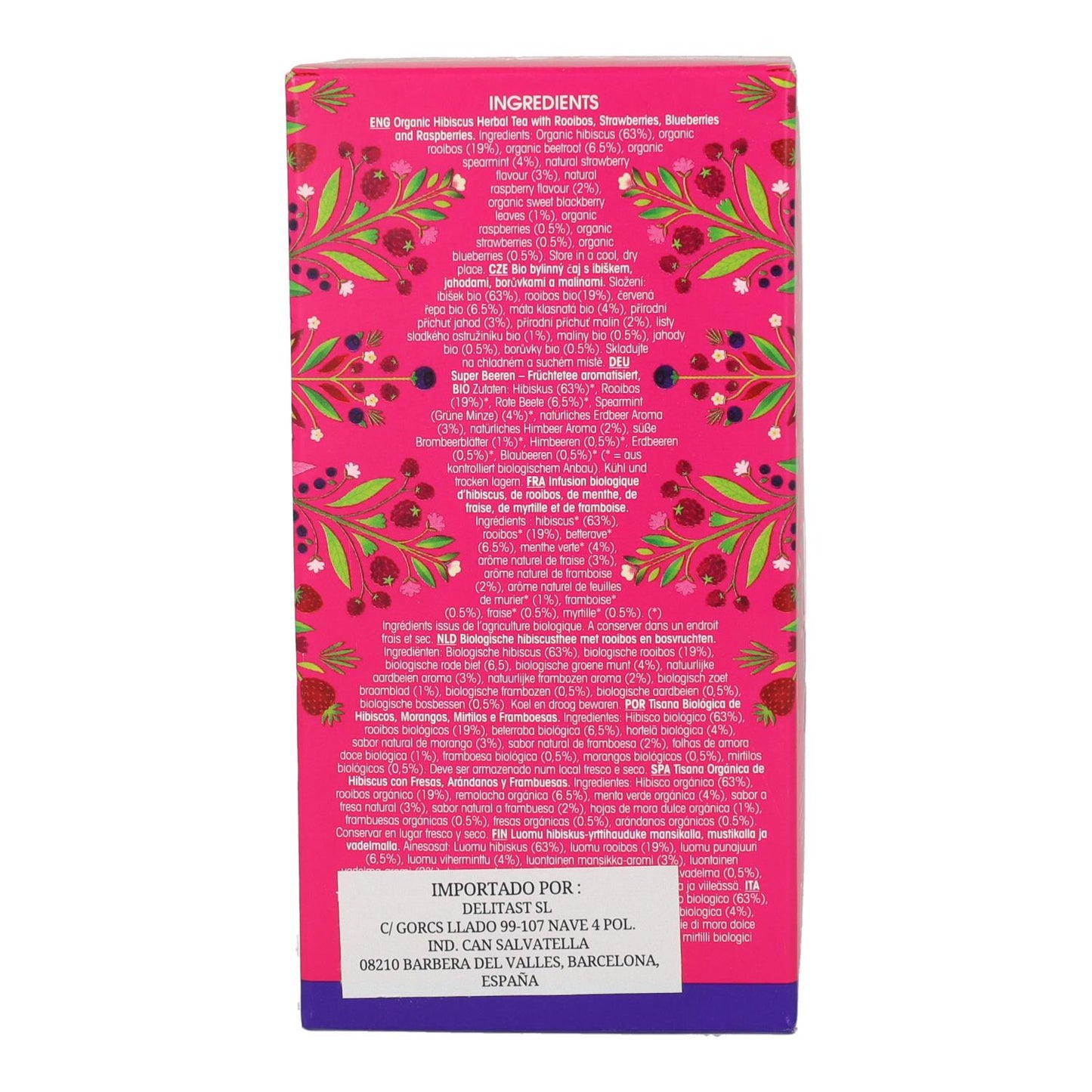 Chá de Frutos Vermelhos (super berries) English Tea Shop 40 g