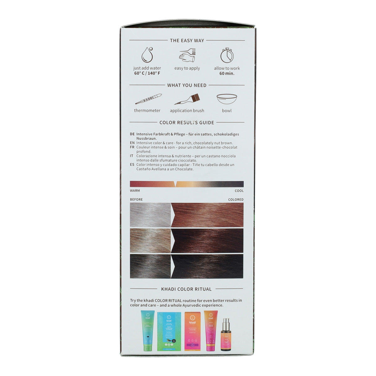 Corante natural castanho avelã Khadi 100 g