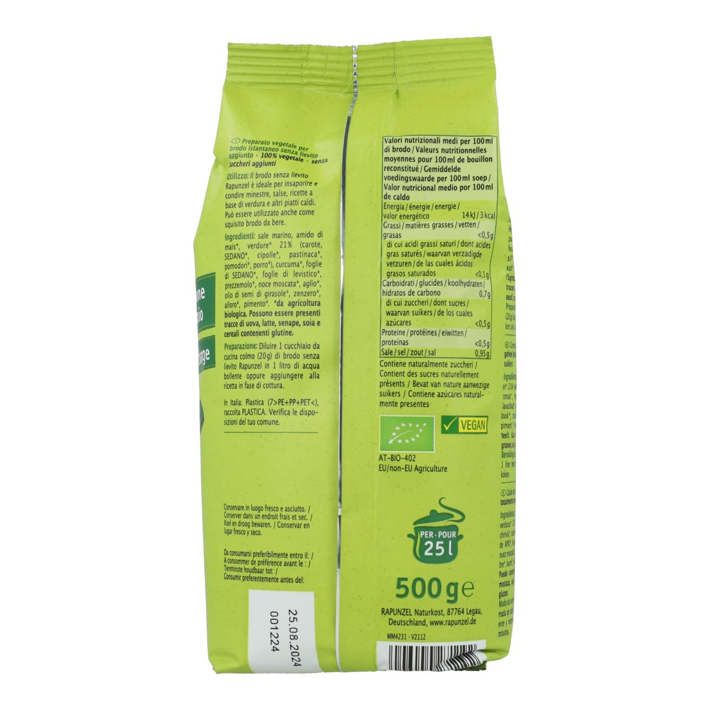 Caldo de Legumes sem Fermento Brodo Rapunzel 500 g