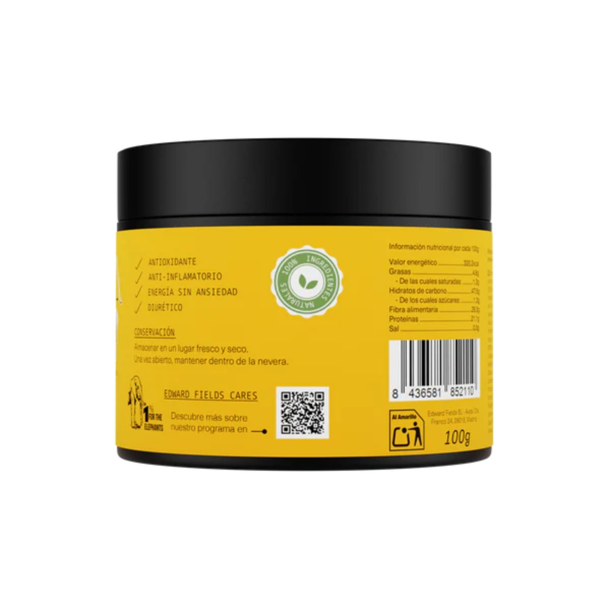 Chá Matcha Premium com Gengibre e Cúrcuma, Edward Fields Tea, 100g