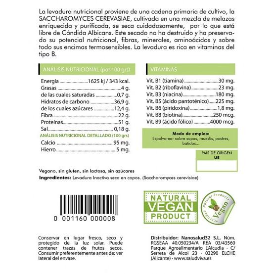 Levedura Nutricional Salud Viva 250 g