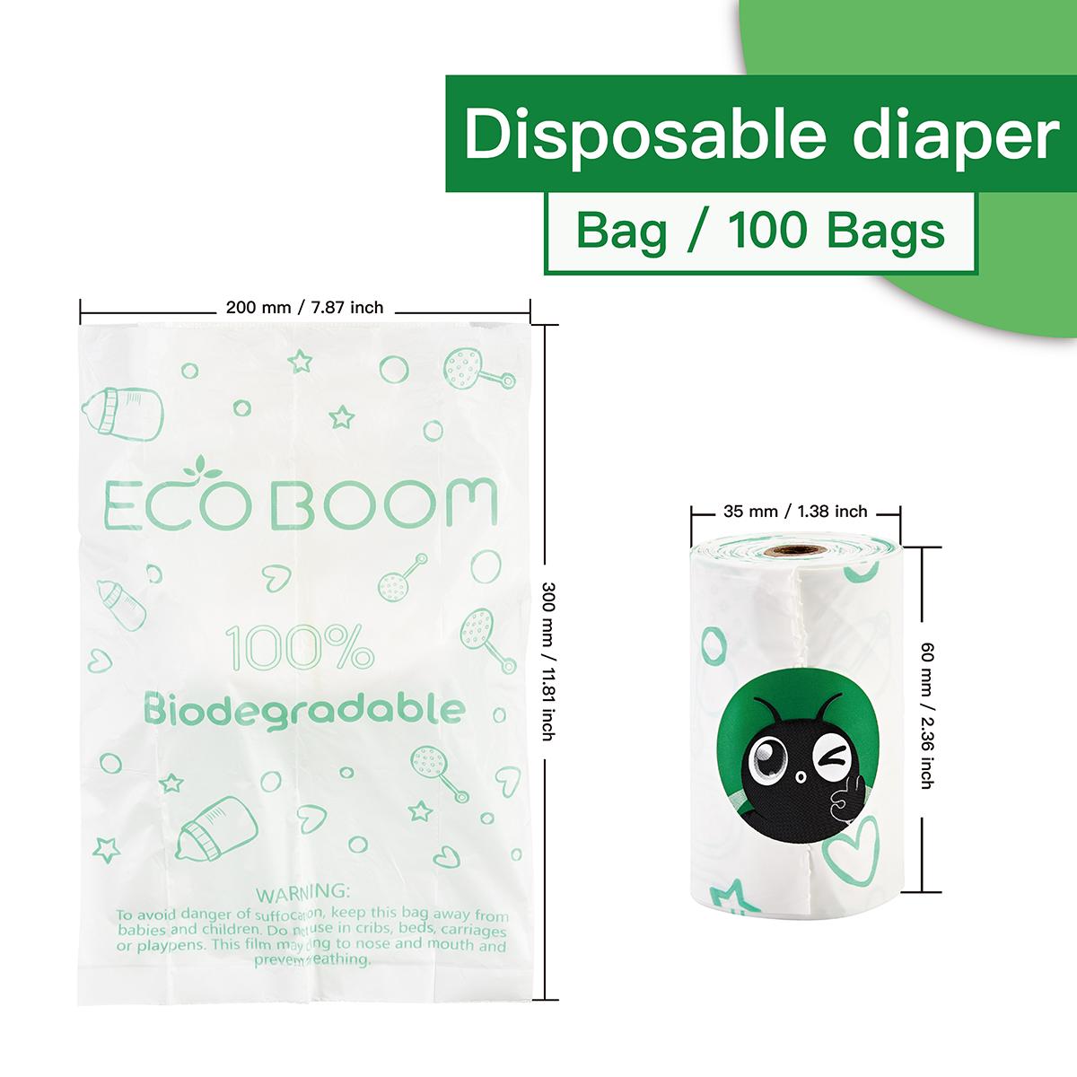 Sacos biodegradáveis 100% compostáveis Ecoboom 5x20 sacos