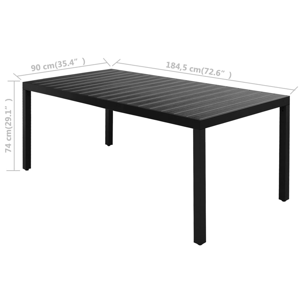 Vidaxl Set De Comedor De Jardín De 7 Piezas Pvc Ratán Negro_5