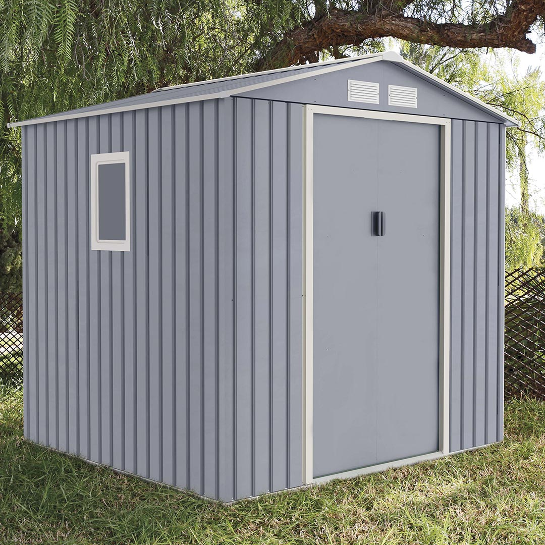 Caseta Metálica High Door Menorca Gris - Amplía Tu Espacio - 2,14x2,045x1,94 M - Multicolor_1