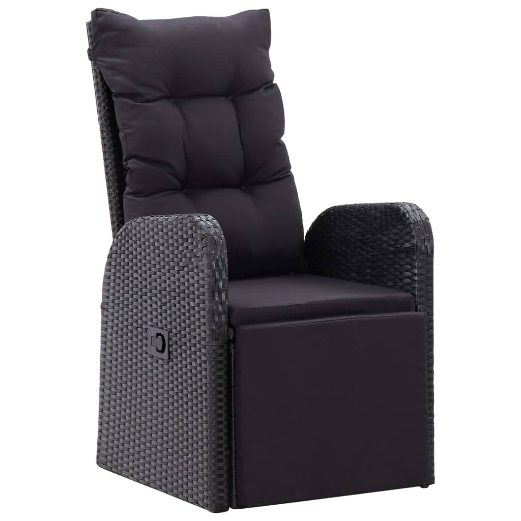 Vidaxl Set Comedor De Jardín 11 Pzas Ratán Sintético Y Madera Negro_5