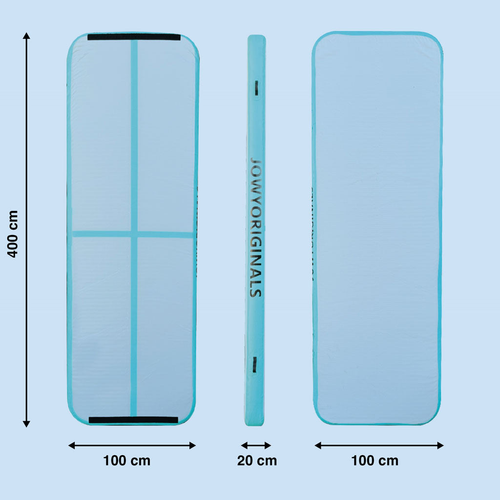 Airtrack 400x100x20cm Colchoneta Inflable, Color Azul