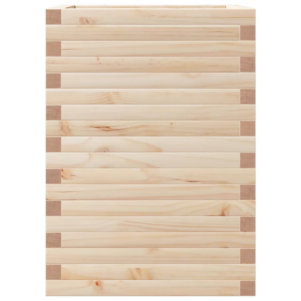 Jardinera De Madera Maciza De Pino 50x50x68,5 Cm_5