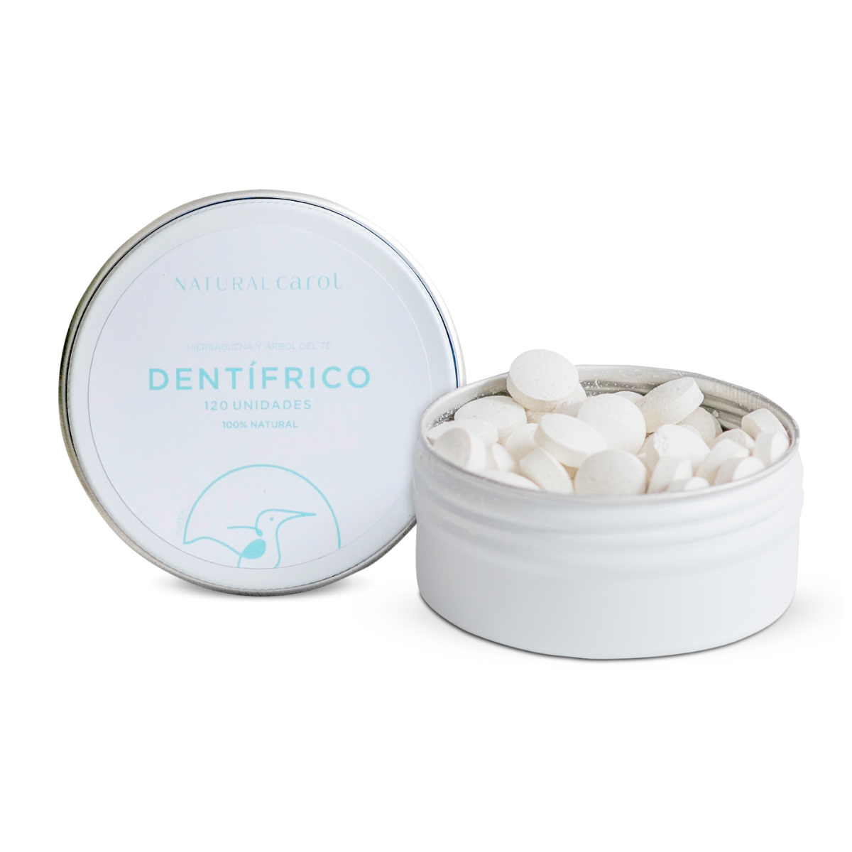 Comprimidos de pasta de dentes Natural Carol 120 unidades