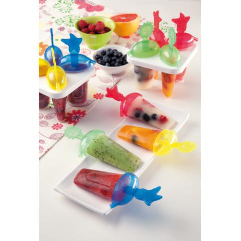 Conjunto de 4 formas para picolé Jogbar