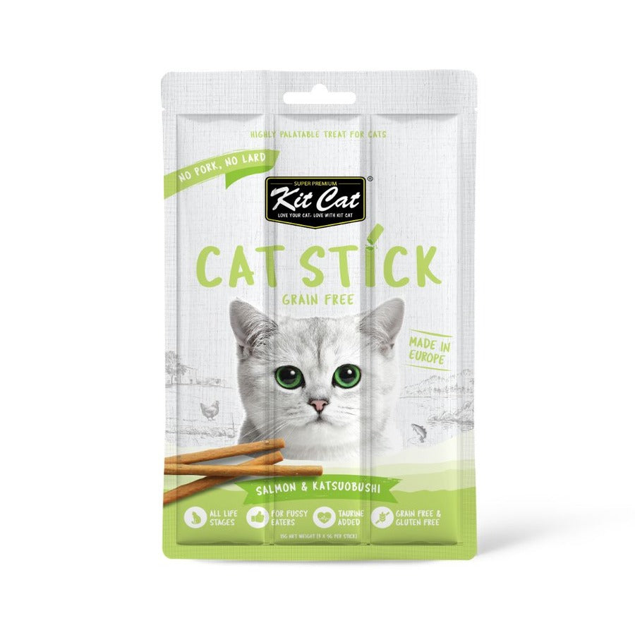 Cat Kit Cat Stick - Salmão e Katsuobushi 15 g Petisco semi-húmido para gatos