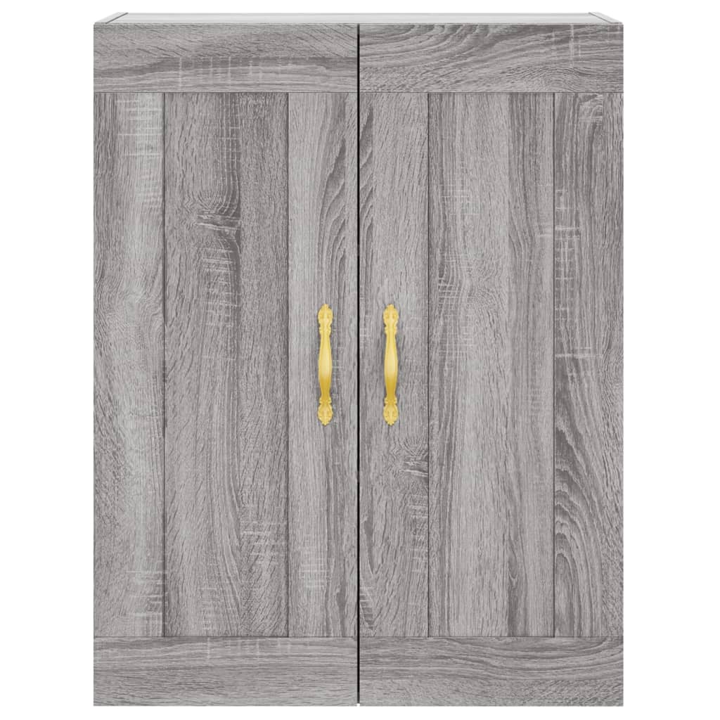Aparador Alto Madera Contrachapada Gris Sonoma 69,5x34x180 Cm_5