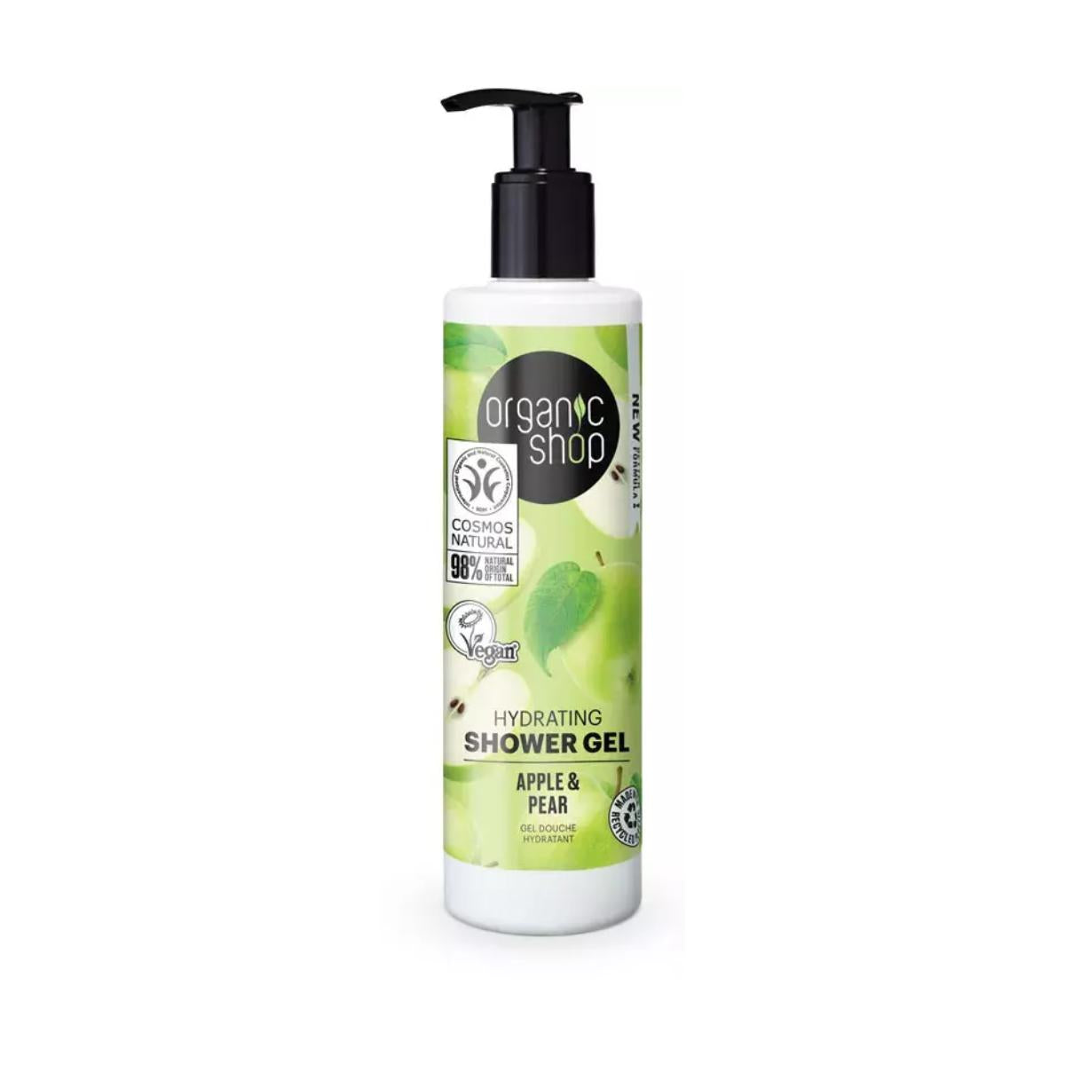 Gel de banho hidratante com maçã e pera, Organic Shop 280 ml