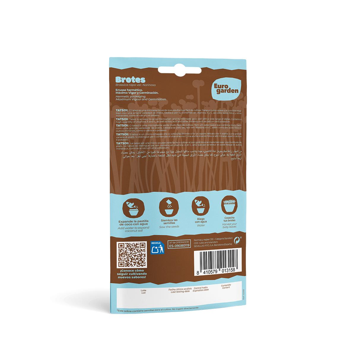 Sementes de rebentos Tatsoi Eurogarden