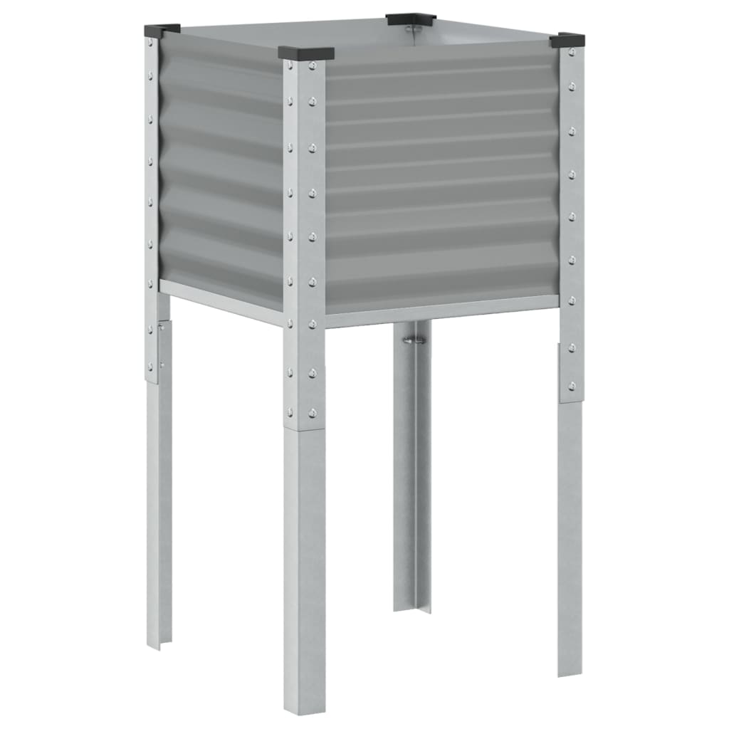 Jardinera De Acero Gris 45x45x88 Cm_5