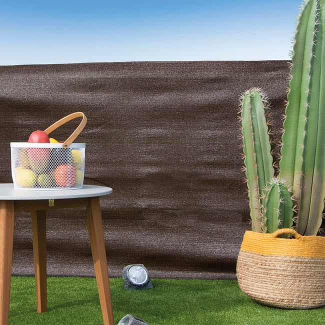 Malha de sombreamento e ocultação Recynet Basic castanho Nortene 1,5 x 10 m