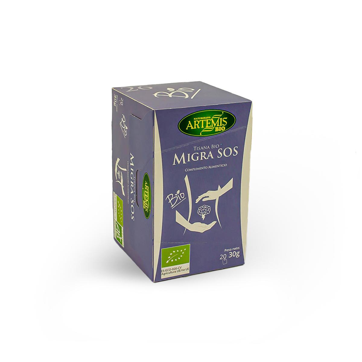 Chá de ervas Migra SOS Eco Artemis, 20 filtros.