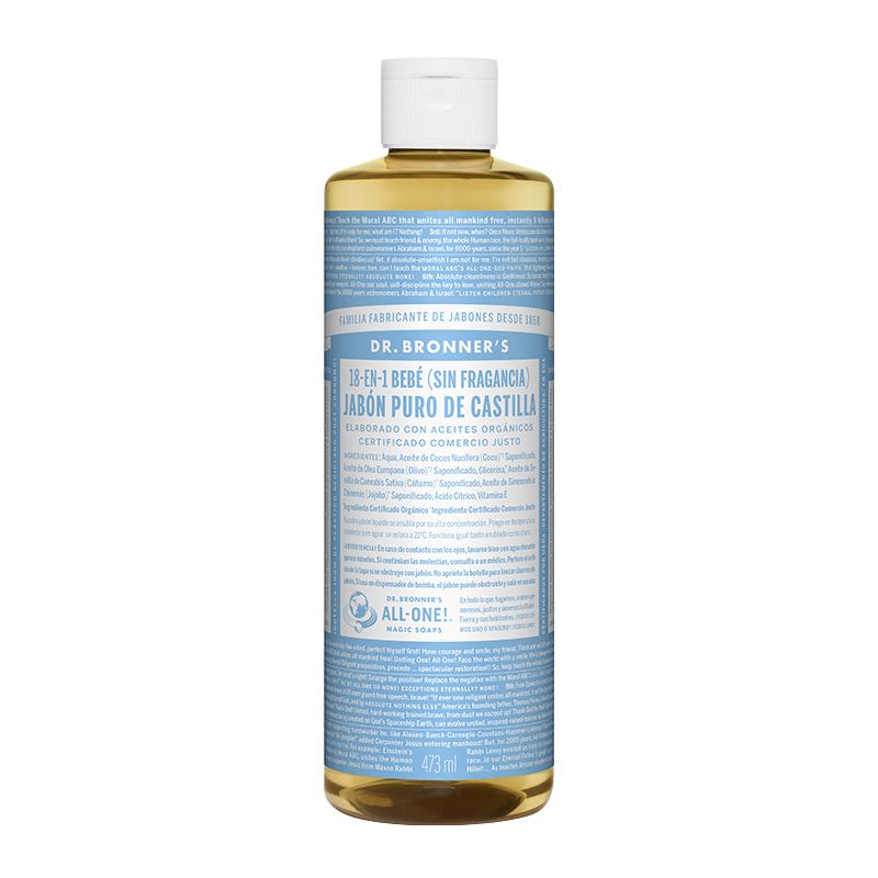 Sabonete neutro orgânico sem perfume Dr. Bronners 475 ml