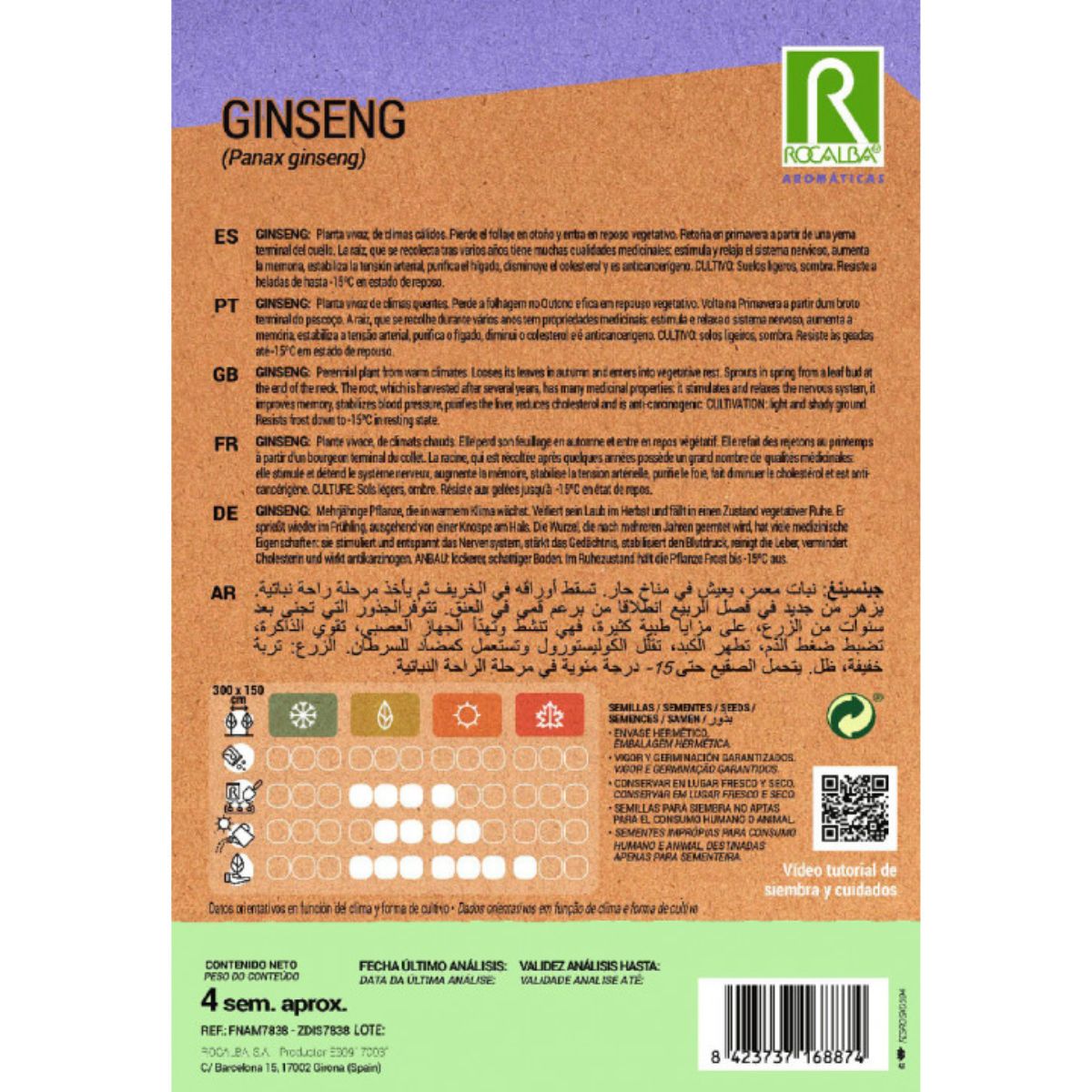 Sementes de ginseng