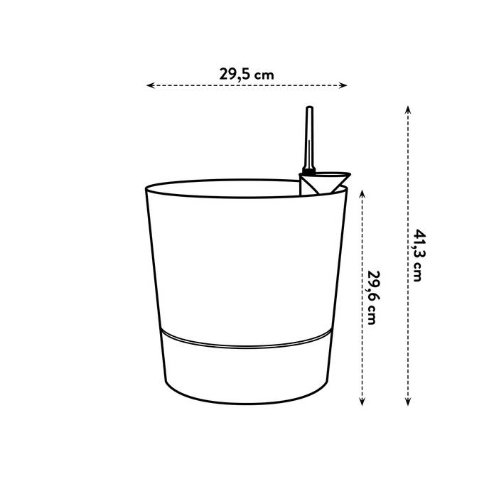 Greensense Aquacare Round Elho vaso auto-irrigável 30 cm betão leve