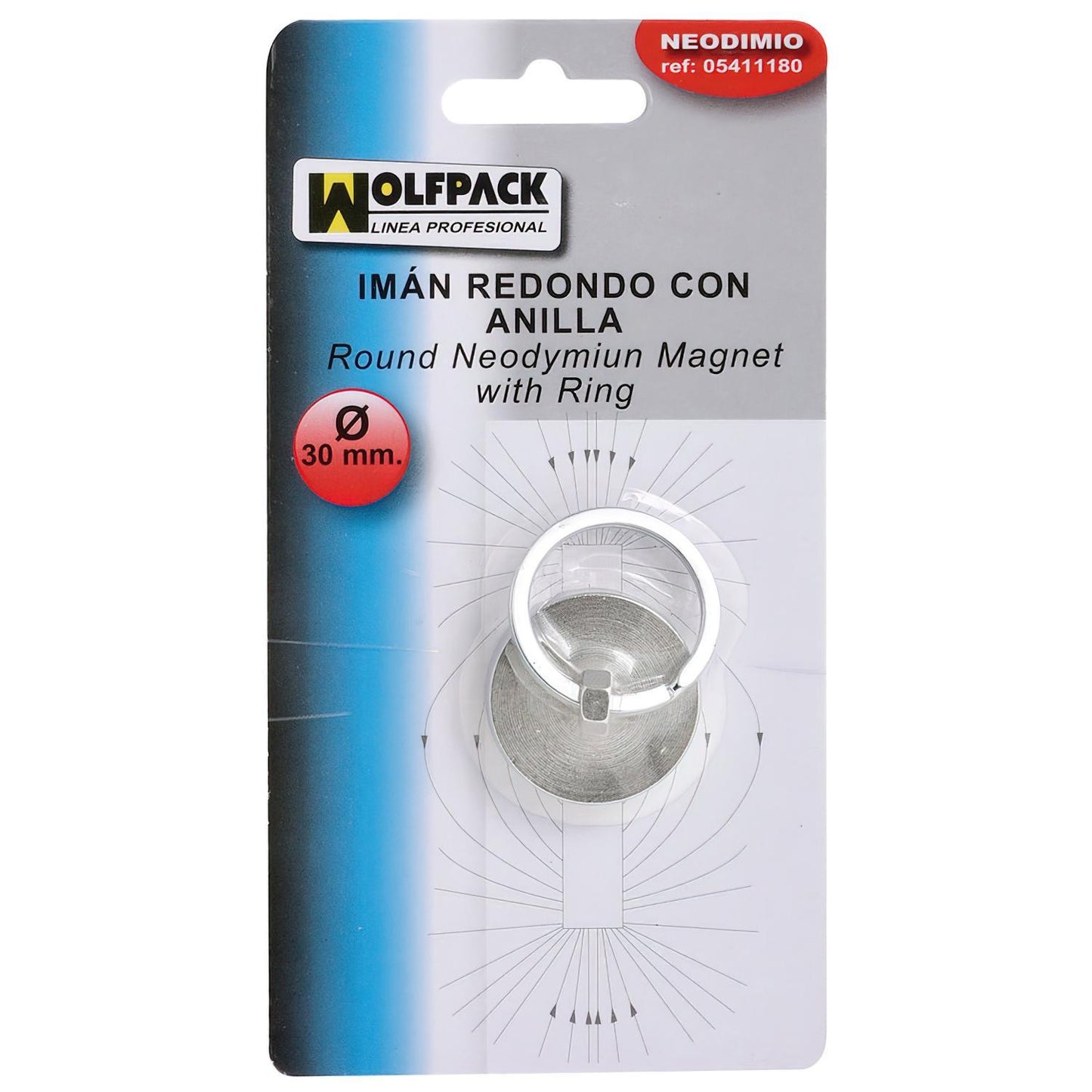 Iman Wolfpack Neodimio Redondo 3 Cm.ø Con Anilla