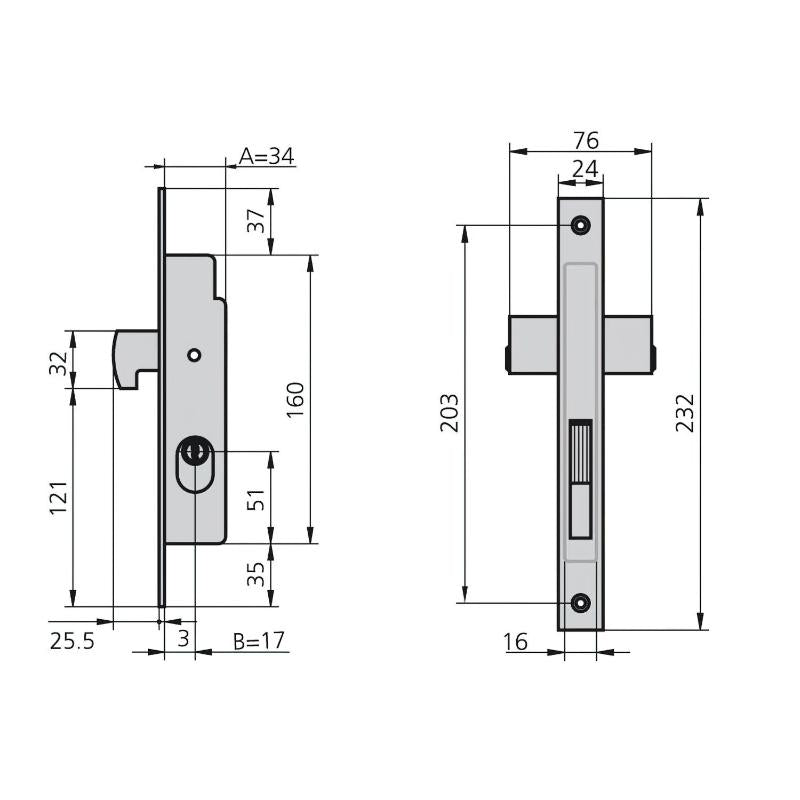 Cerradura Cvl 1968/5   Carpintería Metálica