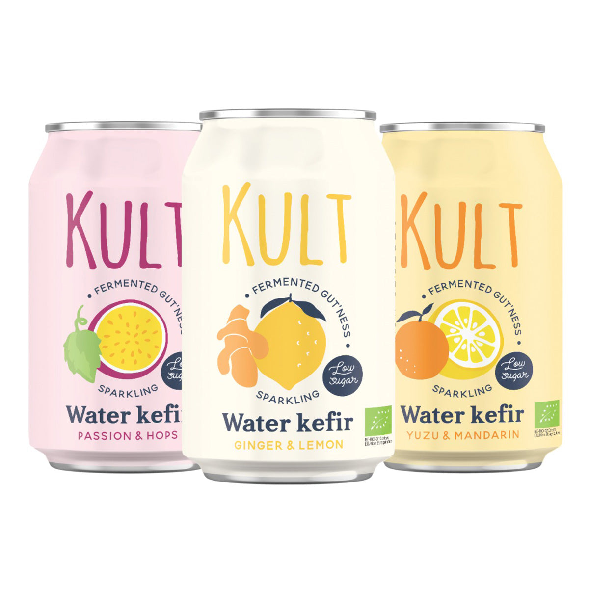 Água de kefir KULT Yuzu-Tangerina 330 ml