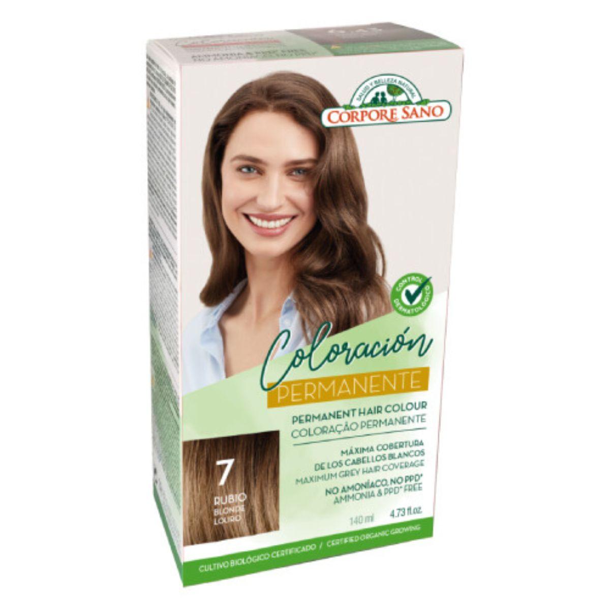 Corante permanente não. 7 loiro Corpore Sano 140 ml