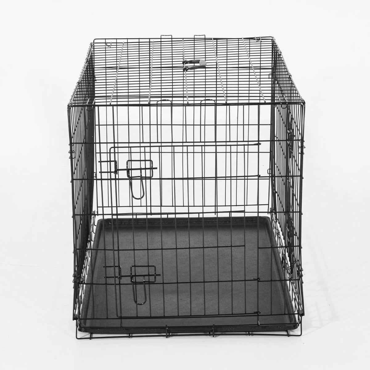 Gaiola para cães PawHut 122x77x82 cm - Preta