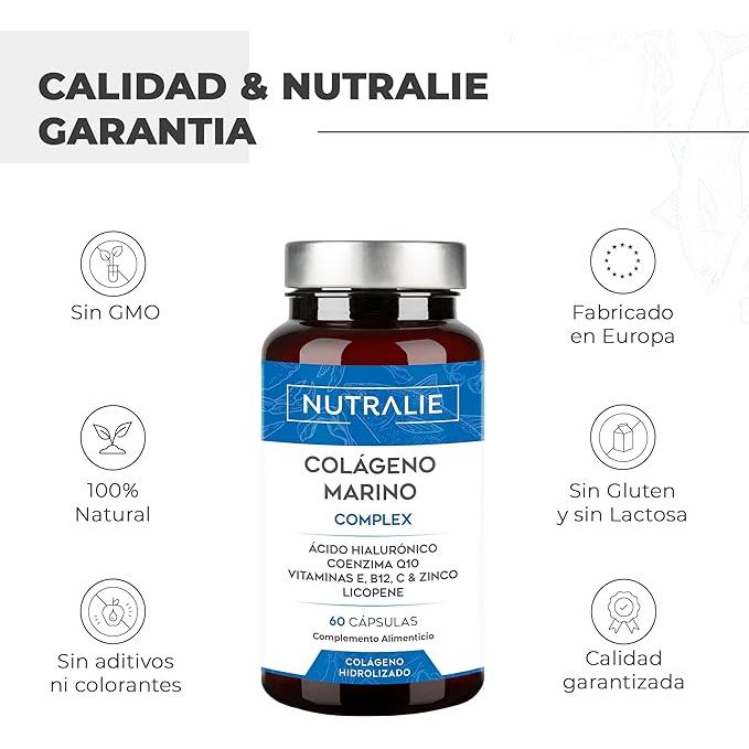 Nutralie Marine Collagen Complex Ácido Hialurónico Pele 60 Cápsulas