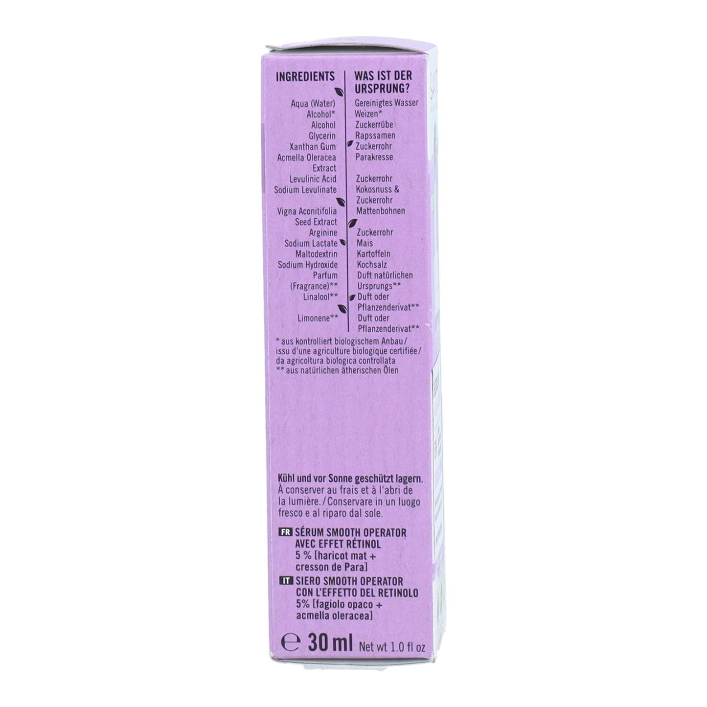 Sérum suavizante com efeito retinol, Sante 30 ml